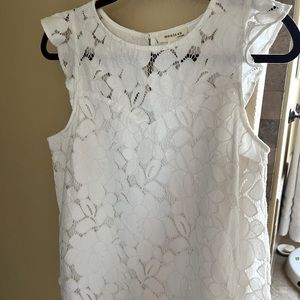 Women’s cotton lace cap sleeve blouse